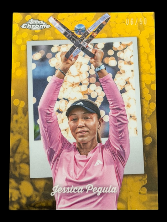 2024 Topps Chrome Jessica Pegula — Gold Captured /50