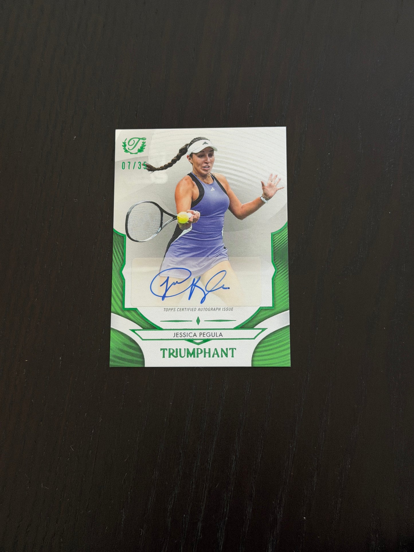 2025 Topps Triumphant Jessica Pegula Green Auto /35