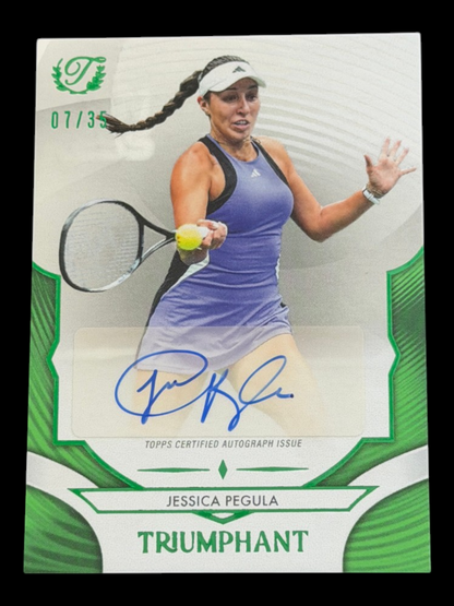 2025 Topps Triumphant Jessica Pegula Green Auto /35