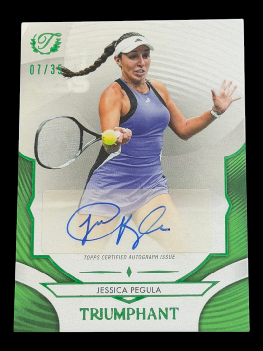 2025 Topps Triumphant Jessica Pegula Green Auto /35