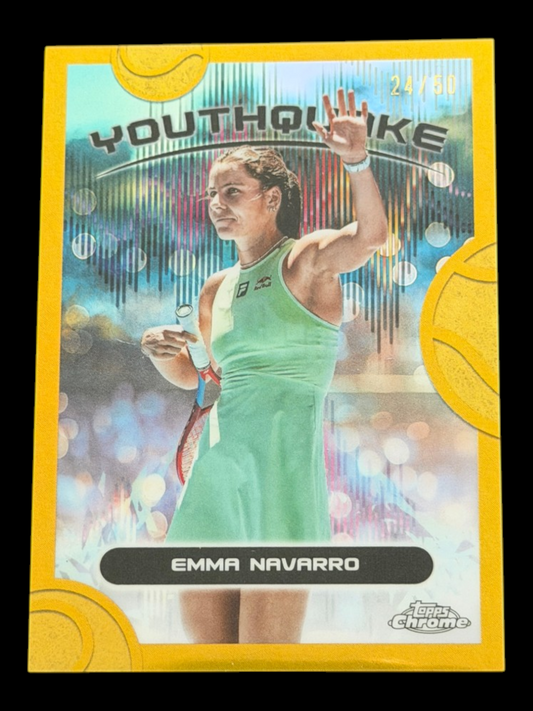 2025 Topps Chrome Emma Navarro — Gold Youthquake /50