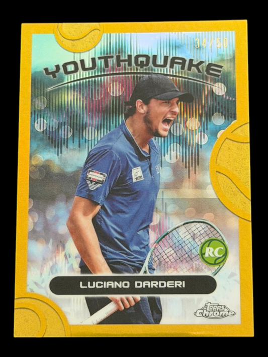 2025 Topps Chrome Luciano Darderi — Gold Youthquake /50