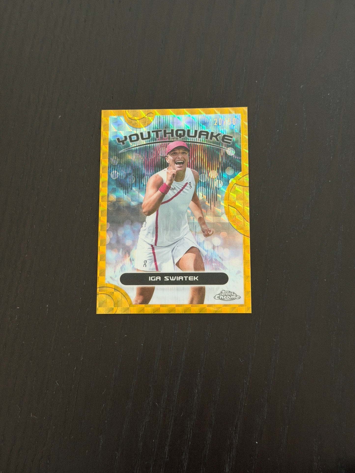 2025 Topps Chrome Iga Swiatek — Gold Geometric Youthquake /50