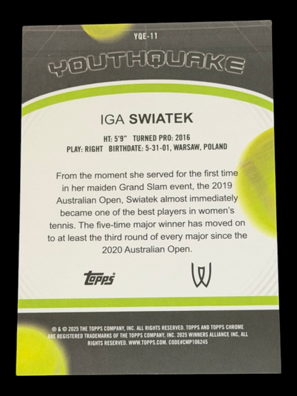 2025 Topps Chrome Iga Swiatek — Gold Geometric Youthquake /50