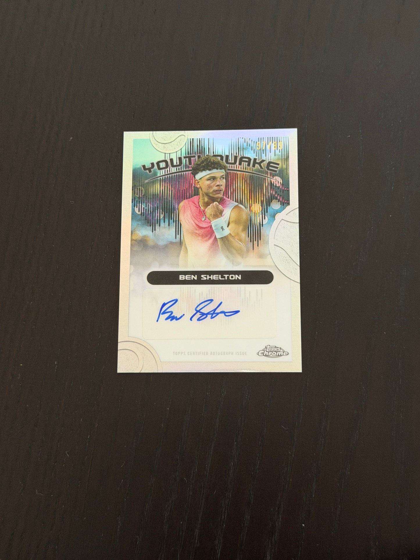 2025 Topps Chrome Ben Shelton — Youthquake Auto /99