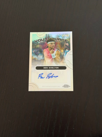 2025 Topps Chrome Ben Shelton — Youthquake Auto /99