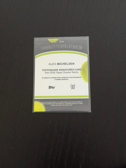 2025 Topps Chrome Alex Michelsen — Orange Youthquake Auto /25