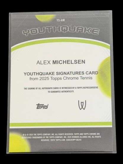 2025 Topps Chrome Alex Michelsen — Orange Youthquake Auto /25
