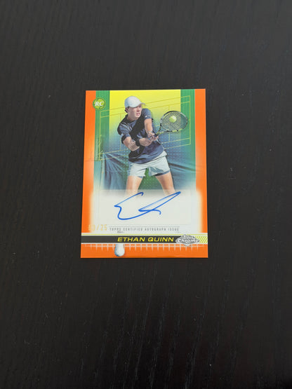 2024 Topps Chrome Ethan Quinn — Orange Auto /25