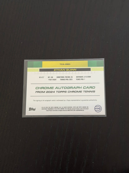 2024 Topps Chrome Ethan Quinn — Orange Auto /25