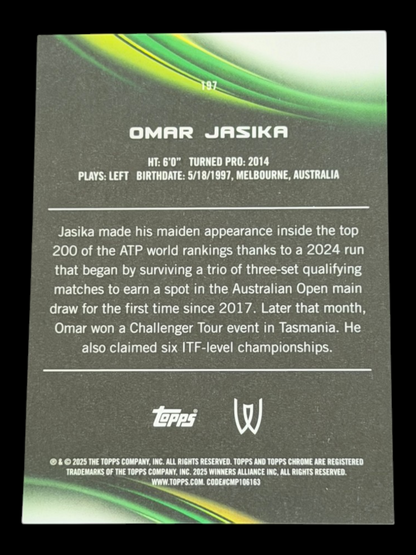 2025 Topps Chrome Sapphire Omar Jasika - Orange /25