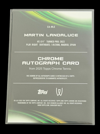 2025 Topps Chrome Martin Landaluce — Geometric Auto