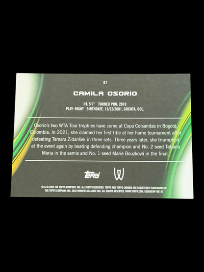 2025 Topps Chrome Sapphire Camila Osorio - Orange /25