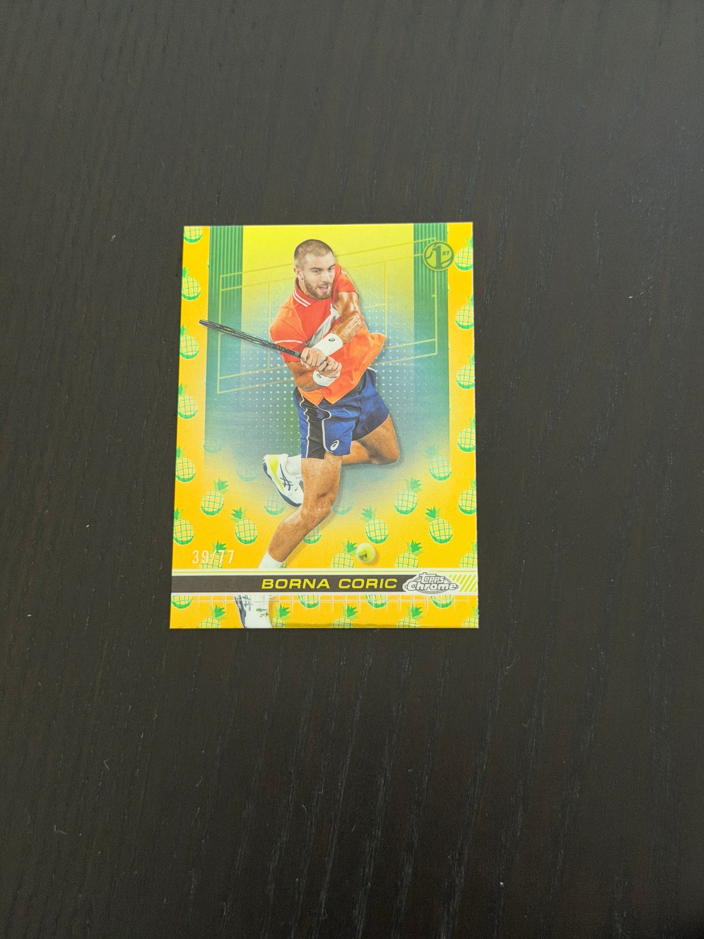 2024 Topps Chrome Borna Coric — Pineapple Refractor /77