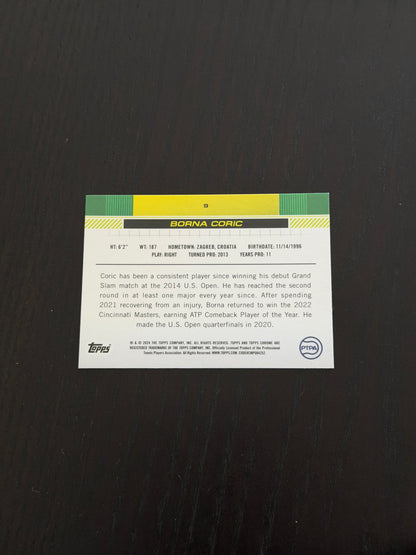 2024 Topps Chrome Borna Coric — Pineapple Refractor /77