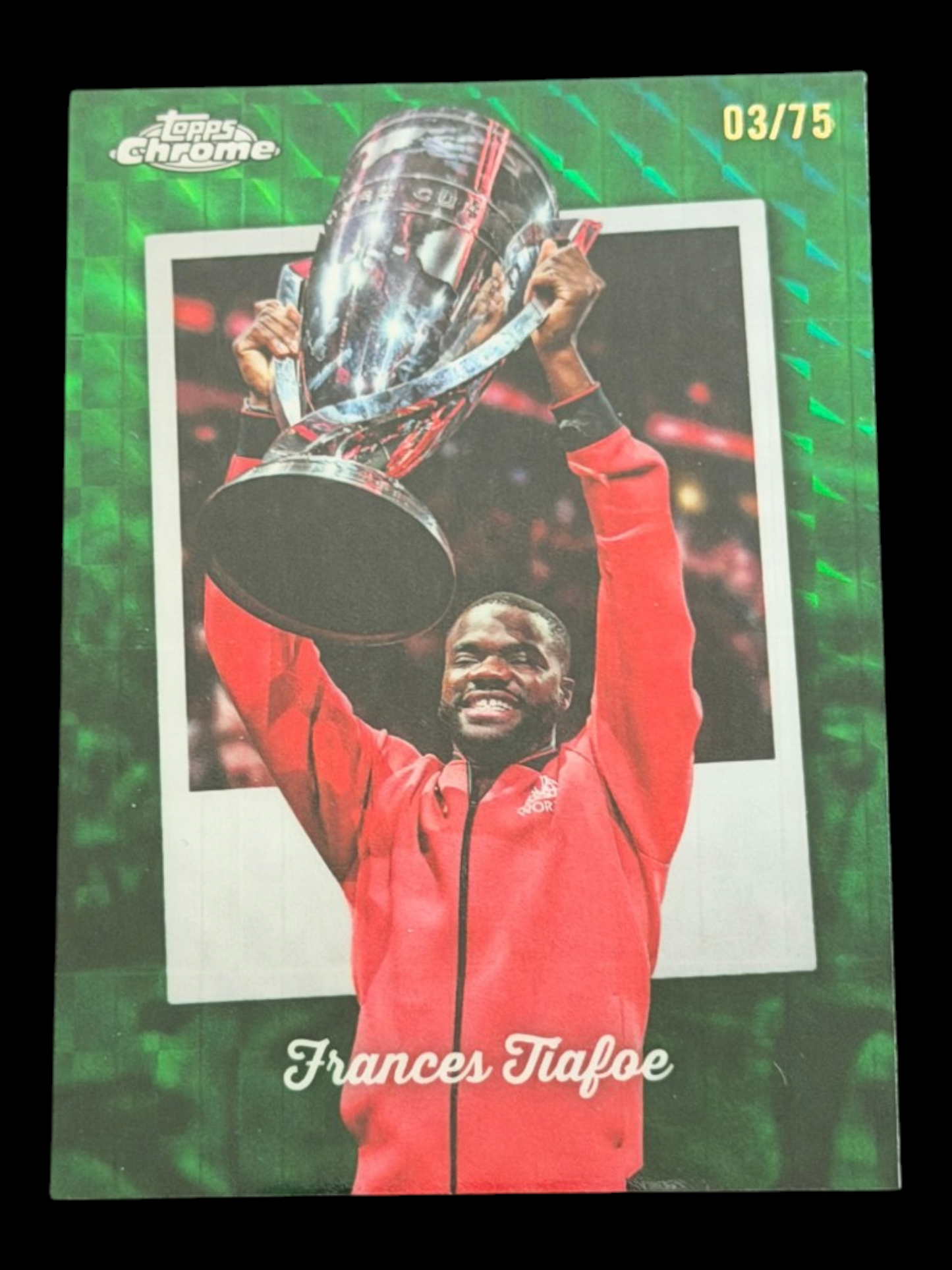 2025 Topps Chrome Frances Tiafoe — Green Geometric Captured /75