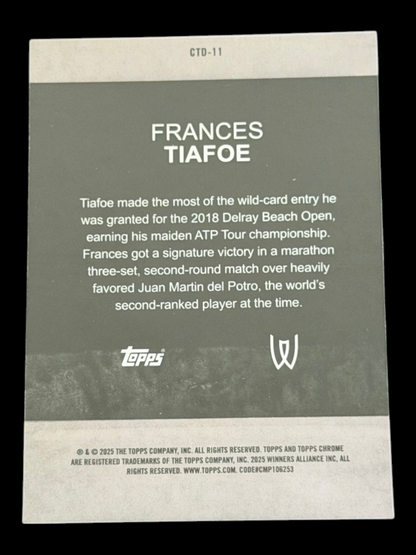 2025 Topps Chrome Frances Tiafoe — Green Geometric Captured /75
