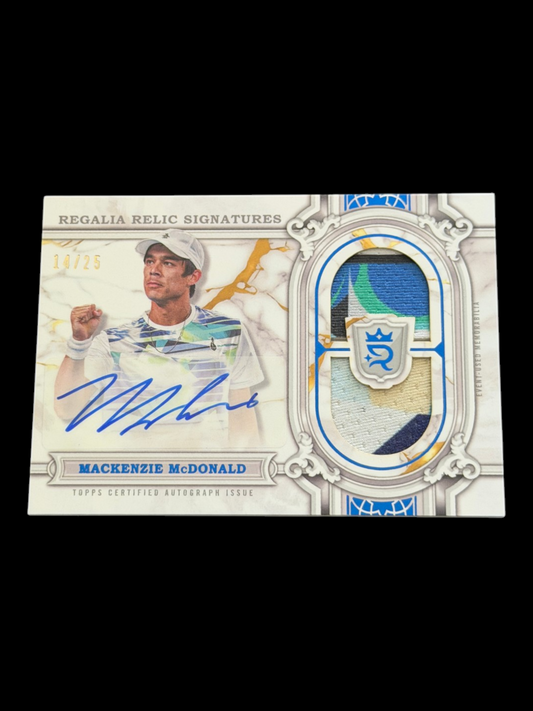 2024 Topps Royalty Mackenzie McDonald — Blue Regalia Relic Signatures /25