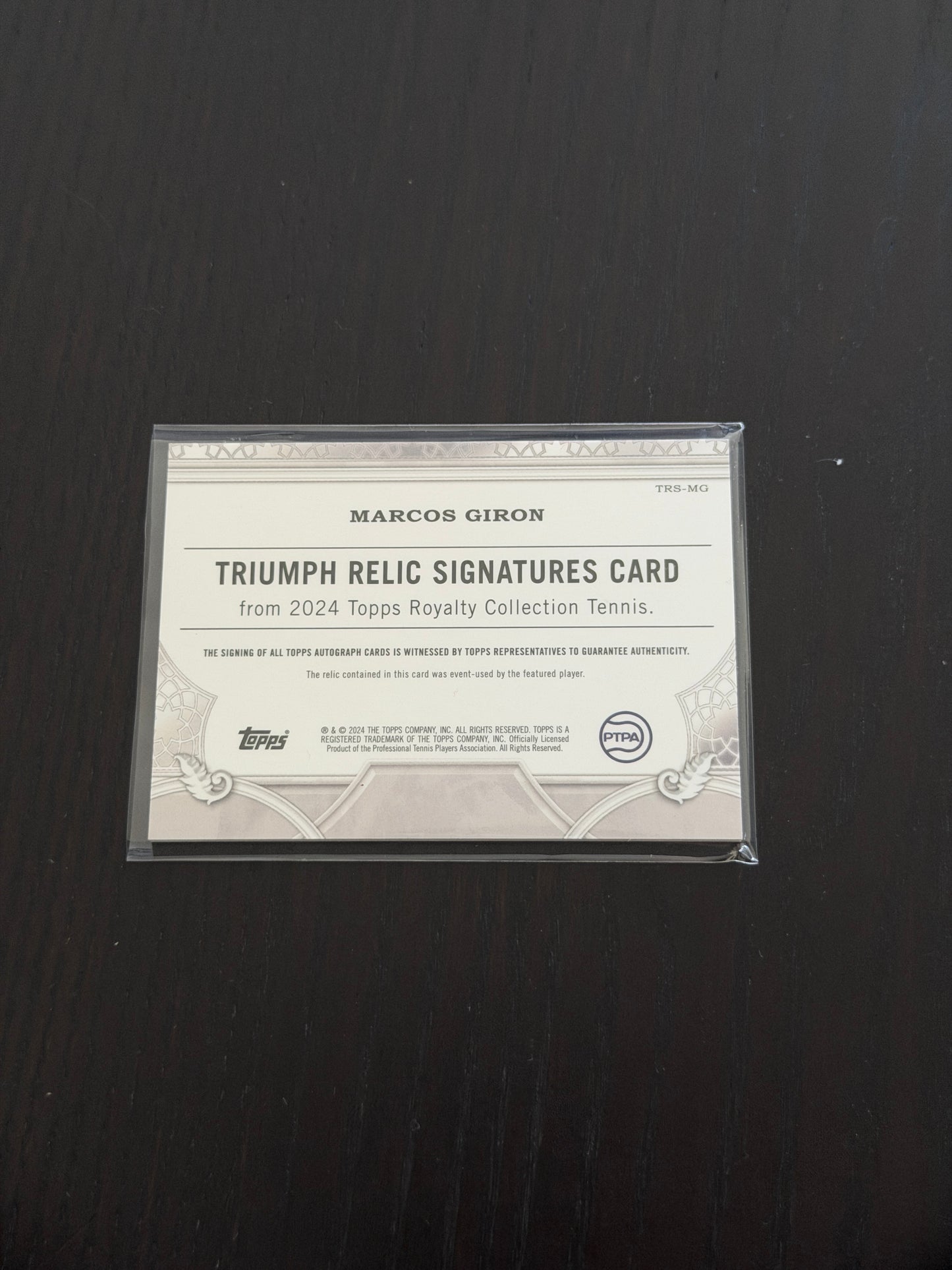 2024 Topps Royalty Marcos Giron — Triumph Relic Signatures /75