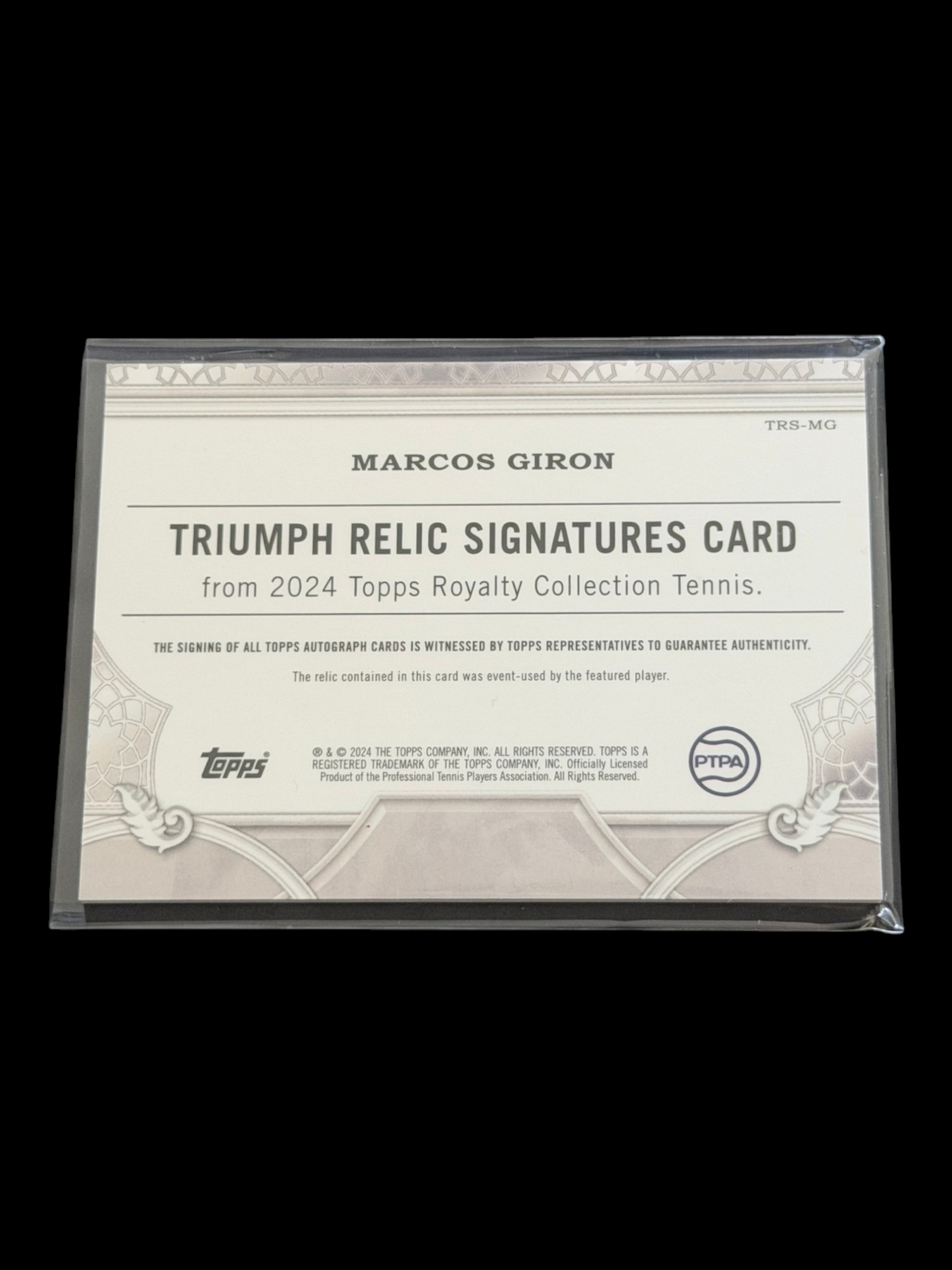 2024 Topps Royalty Marcos Giron — Triumph Relic Signatures /75