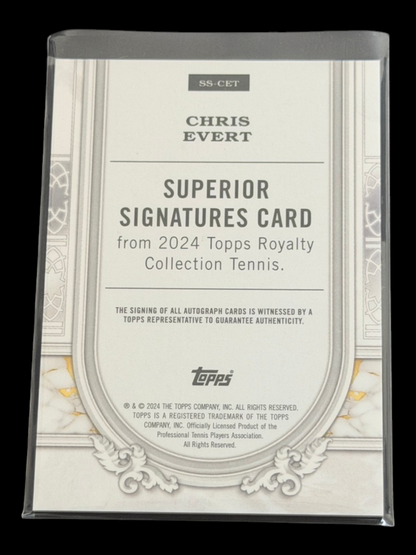 2024 Topps Royalty Chris Evert — Superior Signatures /75