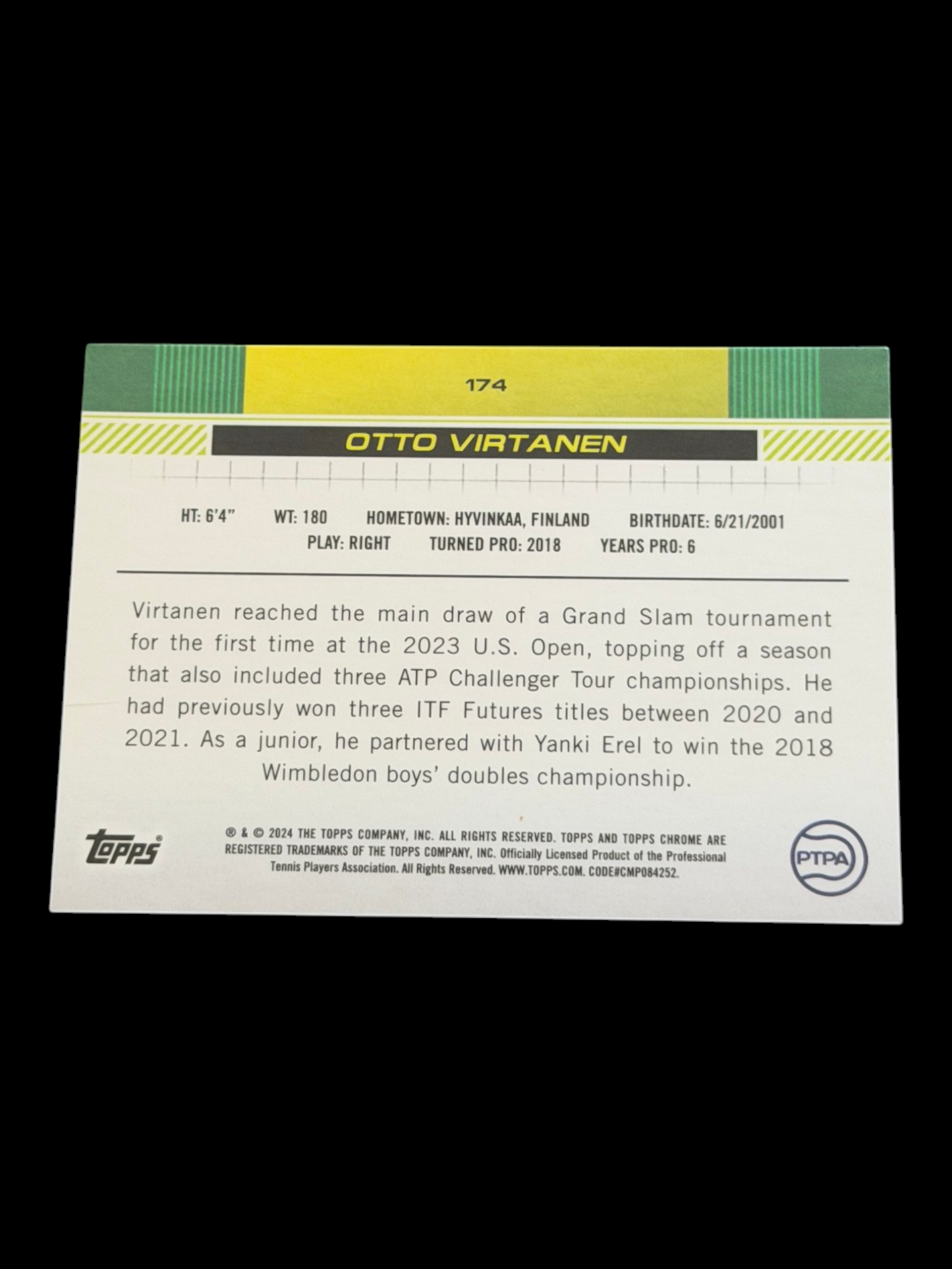 2024 Topps Chrome Otto Virtanen — Gold /50