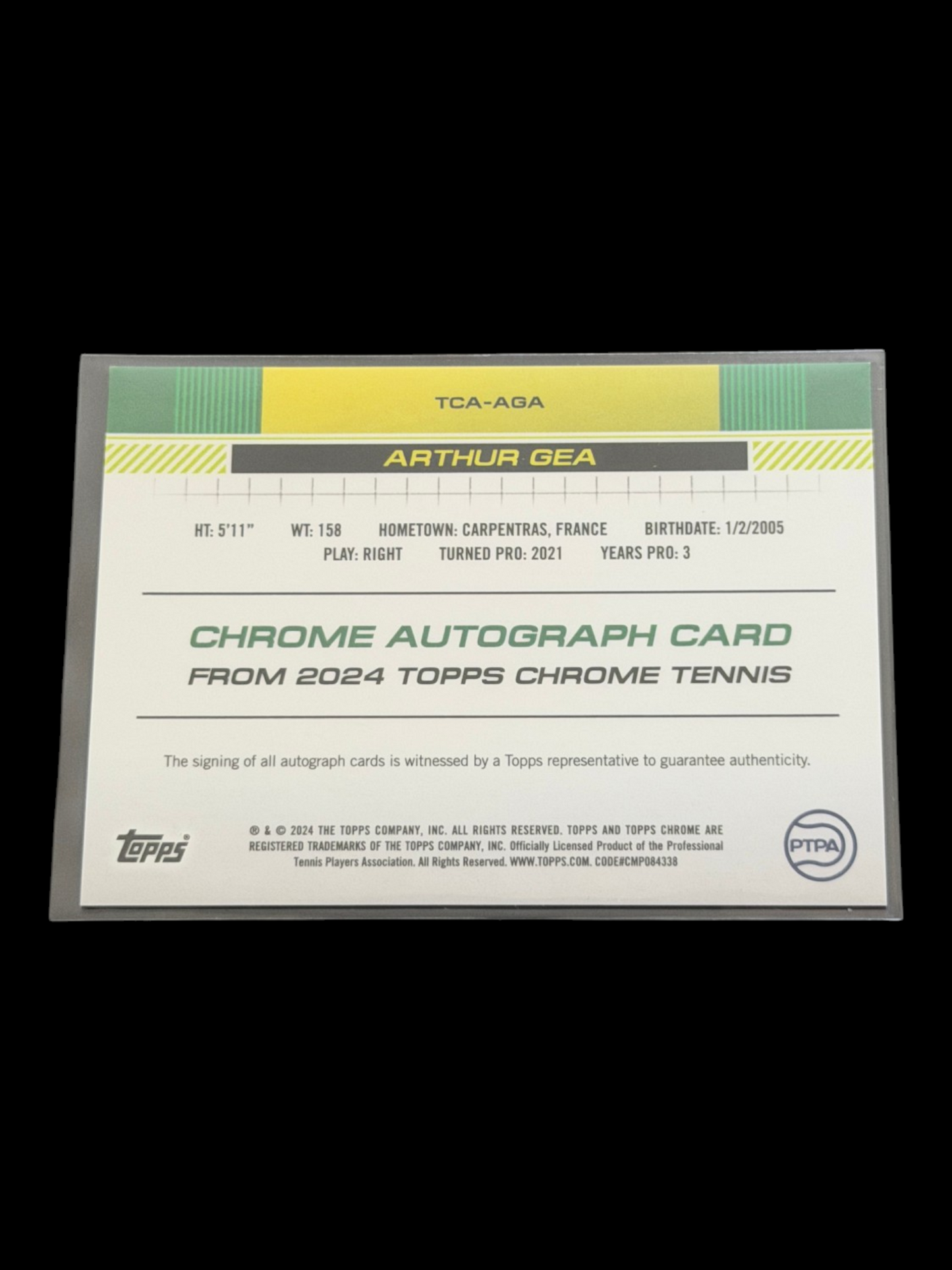 2024 Topps Chrome Arthur Gea — Blue Auto /250
