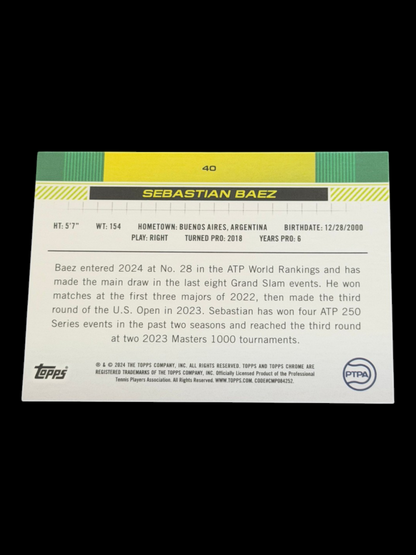 2024 Topps Chrome Sebastian Baez — Pineapple Refractor /77