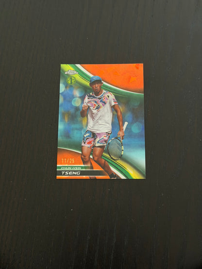 2025 Topps Chrome Sapphire Chun-Hsin Tseng - Orange /25