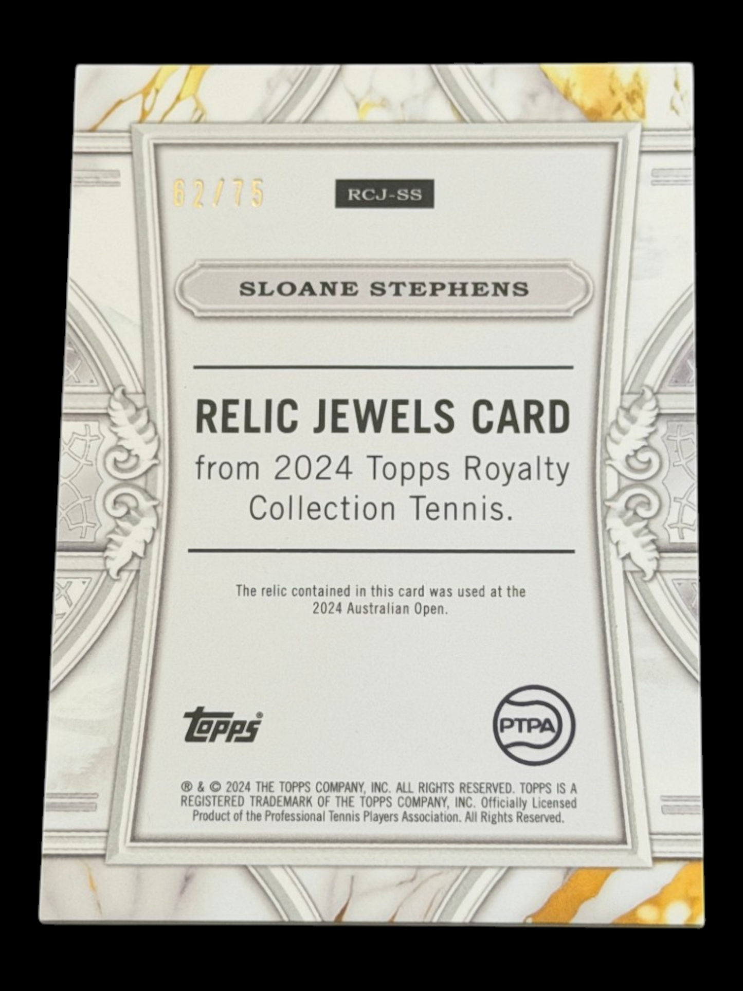 2024 Topps Royalty Sloane Stephens — Relics Jewel /75