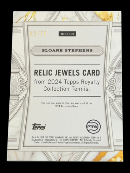 2024 Topps Royalty Sloane Stephens — Relics Jewel /75