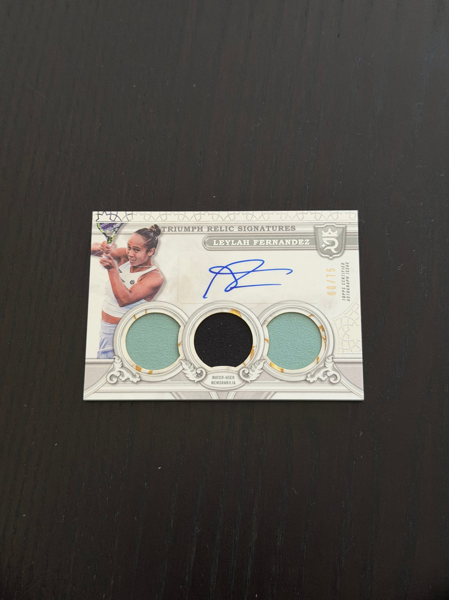 2024 Topps Royalty Leylah Fernandez — Triumph Relic Signatures /75