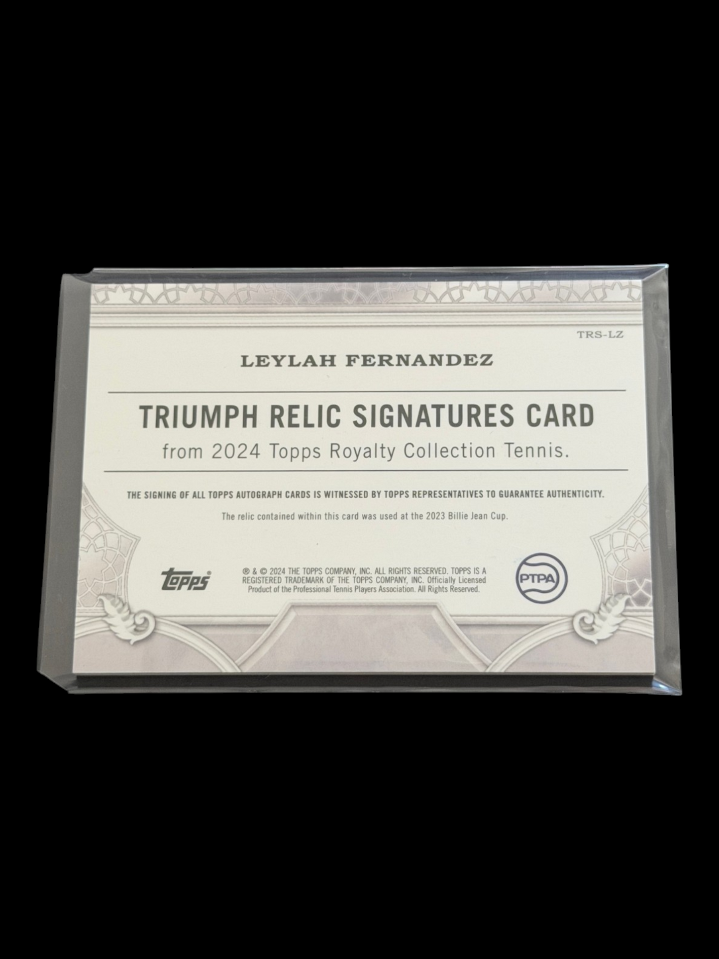 2024 Topps Royalty Leylah Fernandez — Triumph Relic Signatures /75