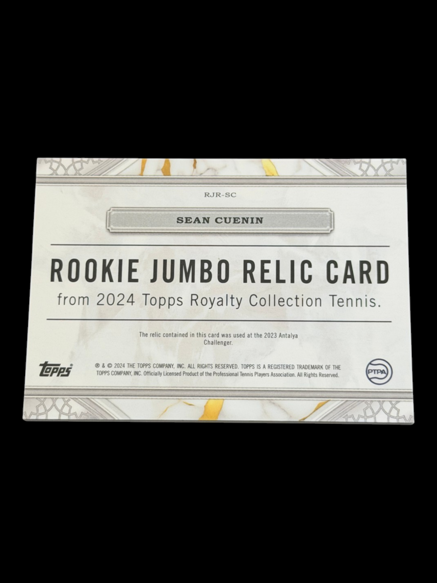 2024 Topps Royalty Sean Cuenin — Blue Jumbo Relic /25