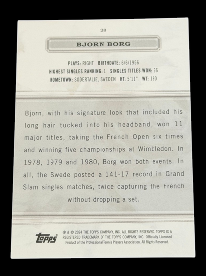 2024 Topps Royalty Purple Bjorn Borg /35