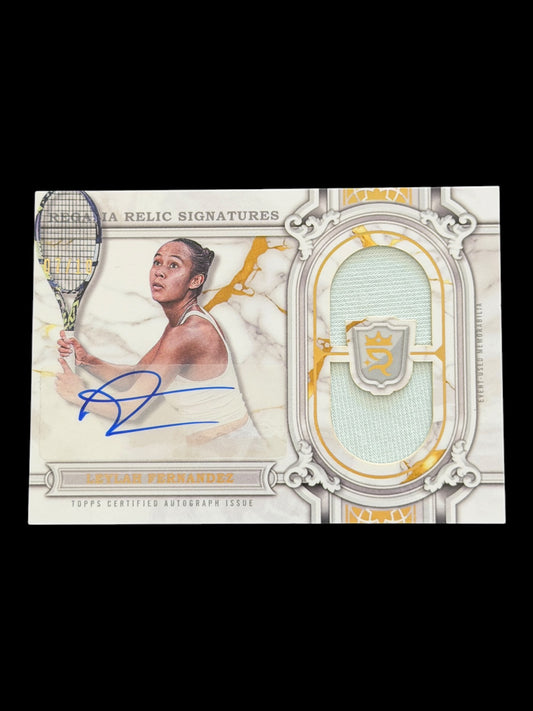 2024 Topps Royalty Leylah Fernandez — Gold Regalia Relic Signatures Auto /10