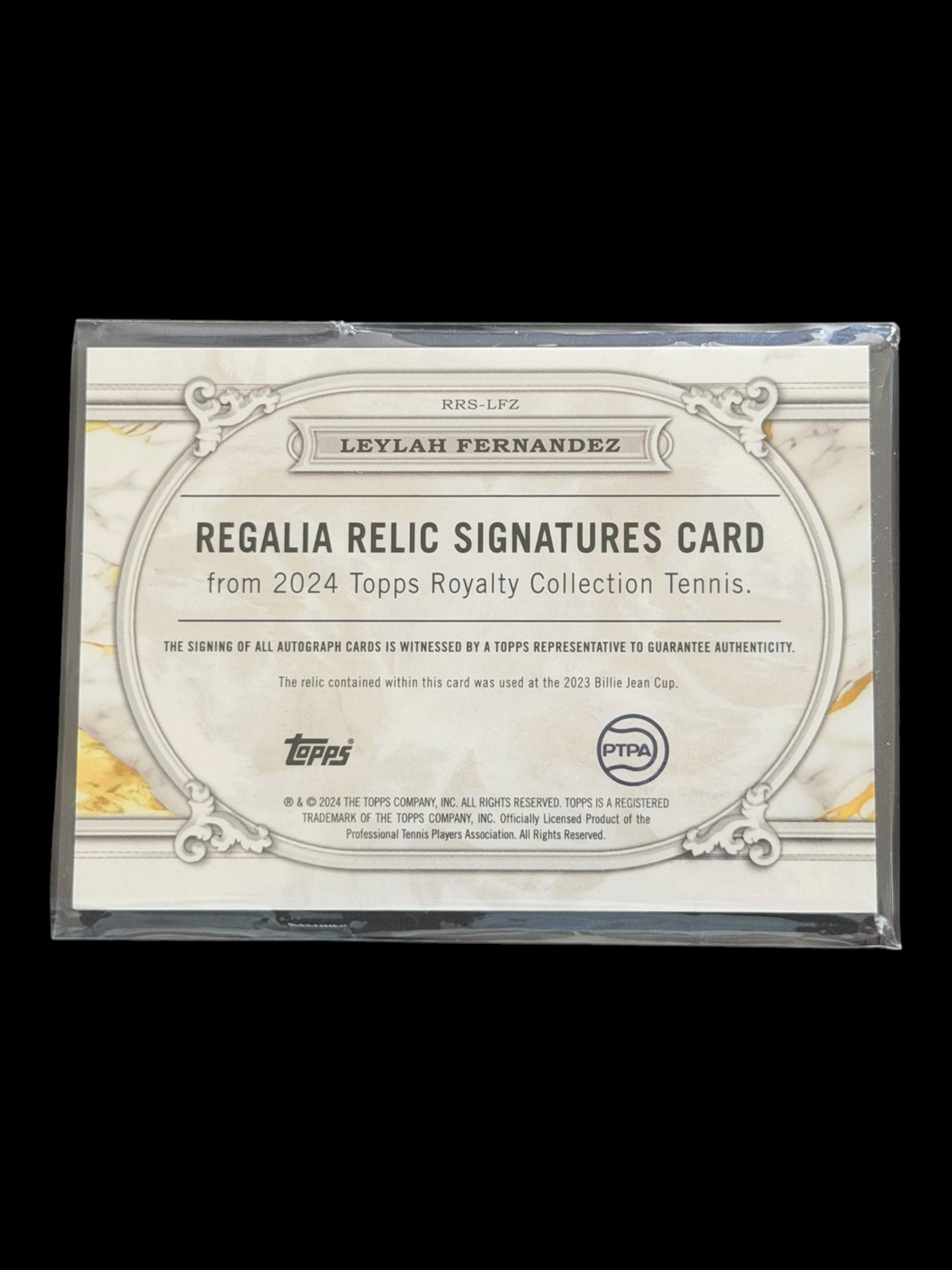 2024 Topps Royalty Leylah Fernandez — Gold Regalia Relic Signatures Auto /10