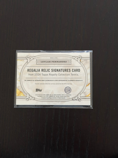 2024 Topps Royalty Leylah Fernandez — Gold Regalia Relic Signatures Auto /10