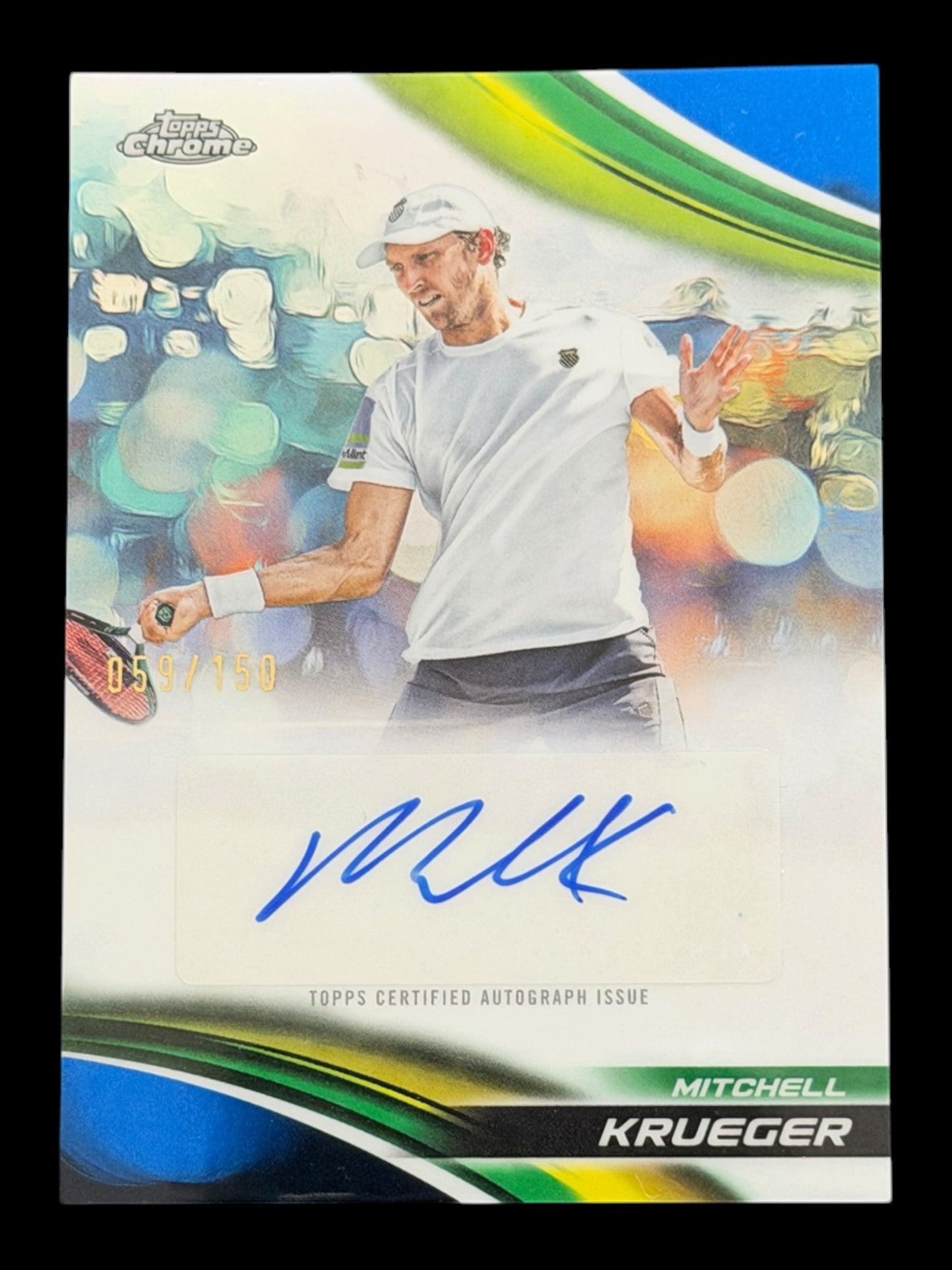 2025 Topps Chrome Mitchell Krueger — Blue Refractor Auto /150