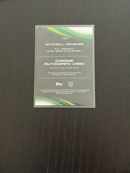 2025 Topps Chrome Mitchell Krueger — Blue Refractor Auto /150