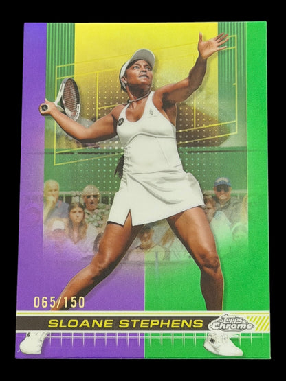 2024 Topps Chrome Sloane Stephens — Purple Green Refractor /150