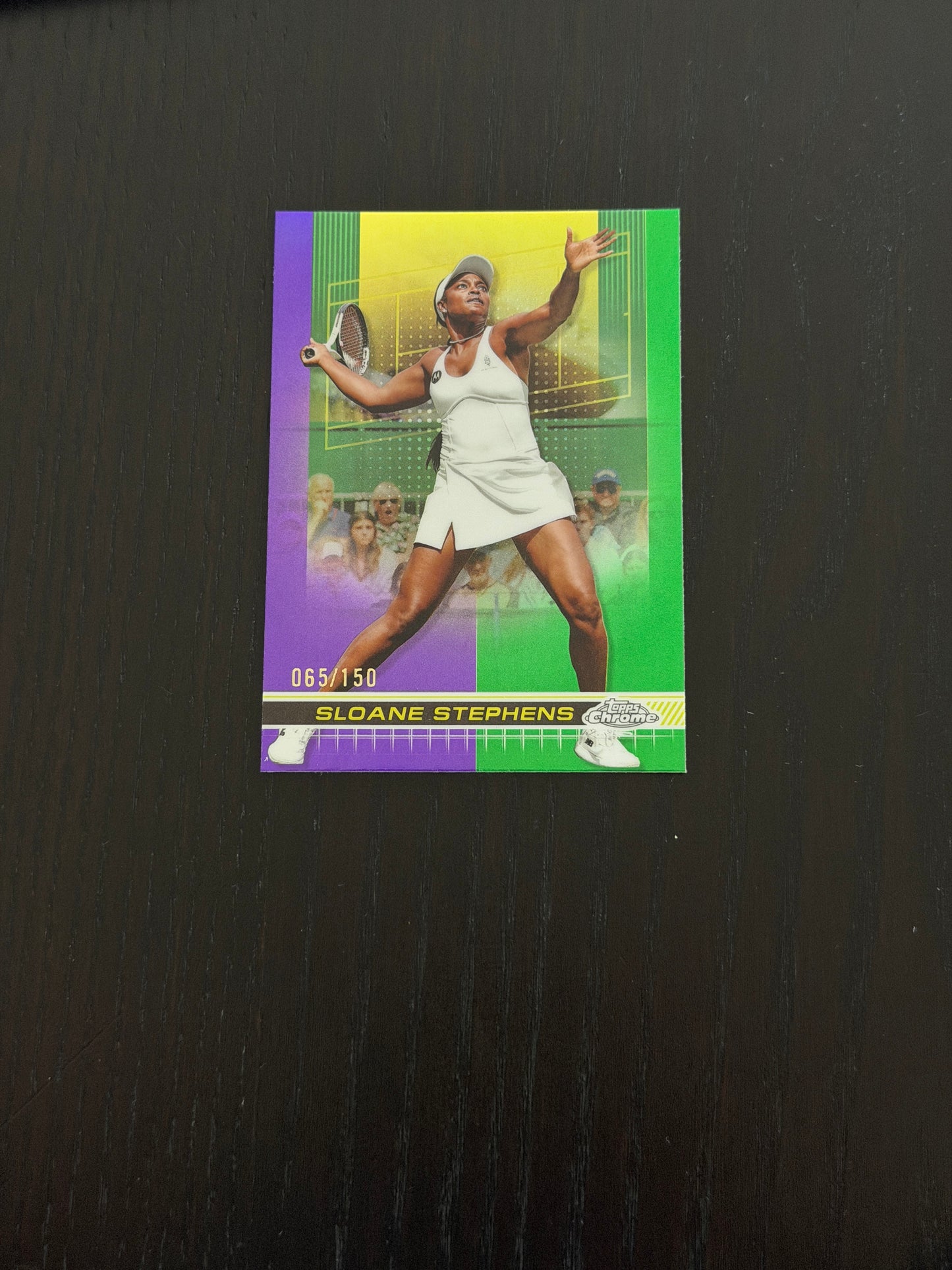 2024 Topps Chrome Sloane Stephens — Purple Green Refractor /150
