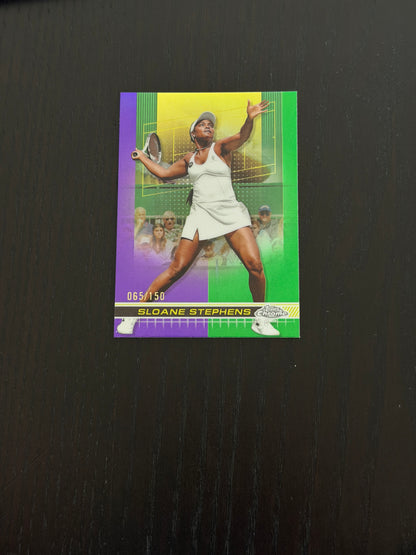 2024 Topps Chrome Sloane Stephens — Purple Green Refractor /150