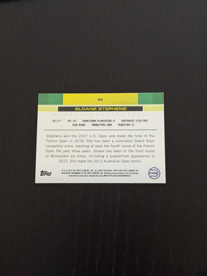 2024 Topps Chrome Sloane Stephens — Purple Green Refractor /150