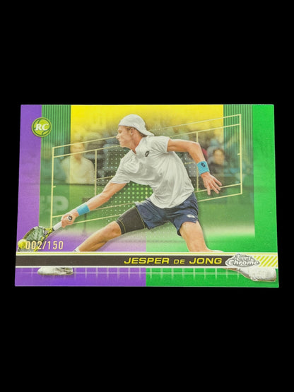 2024 Topps Chrome Jesper de Jong — Purple Green Refractor /150