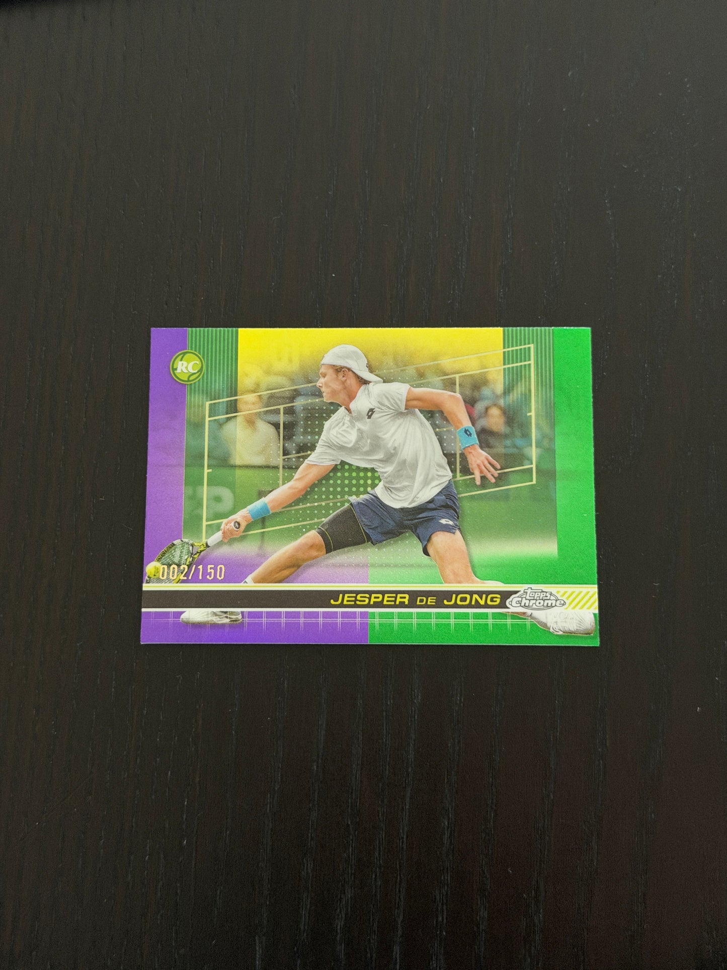 2024 Topps Chrome Jesper de Jong — Purple Green Refractor /150