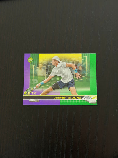 2024 Topps Chrome Jesper de Jong — Purple Green Refractor /150
