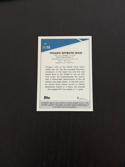 2021 Topps Chrome Sapphire Thiago Seyboth Wild — White /99