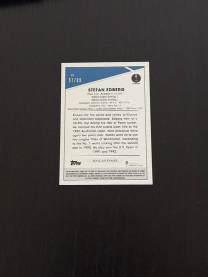 2021 Topps Chrome Stefan Edberg — Blue Refractor /99