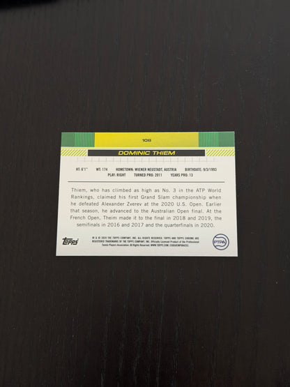 2024 Topps Chrome Dominic Thiem — Lime Green Refractor /299